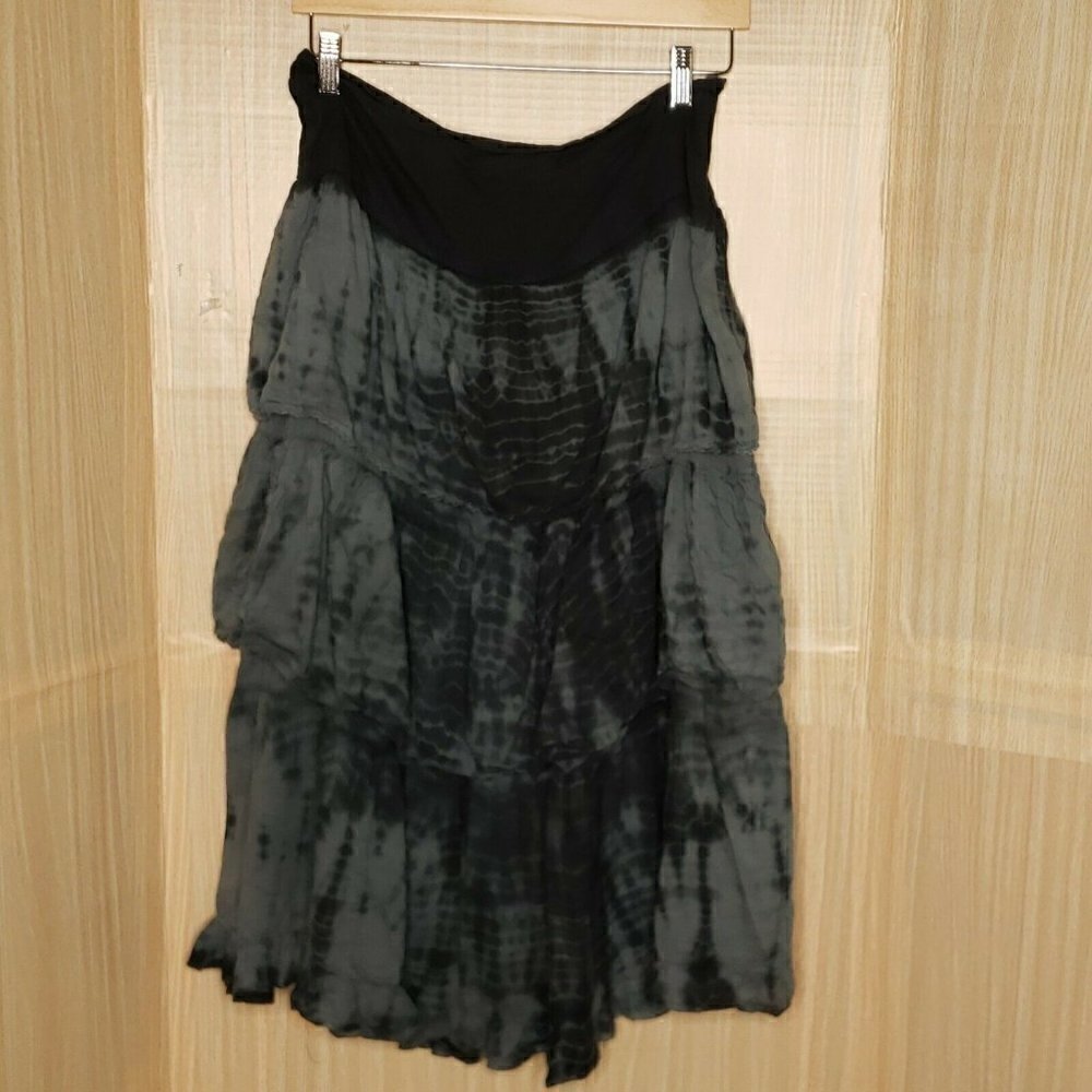 Dix Huit Womens Tie Dye Layered Maxi Skirt Medium